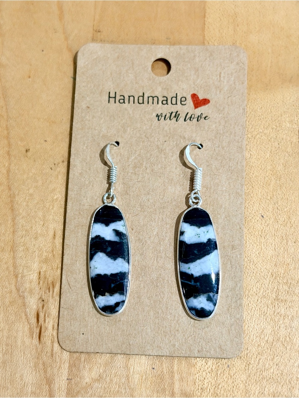 Awesome Buffalo Jasper Drop Earrings - 925 Plated/Stamped
